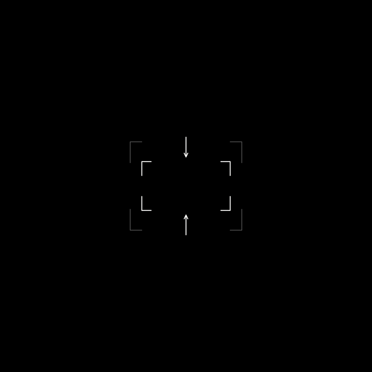 Viewport corner marks moving inward to show a smaller visible area