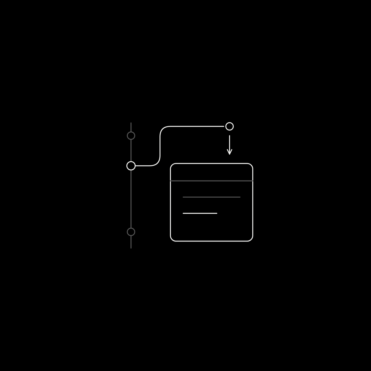 A pull request branches off the main history into a reviewable storefront preview.